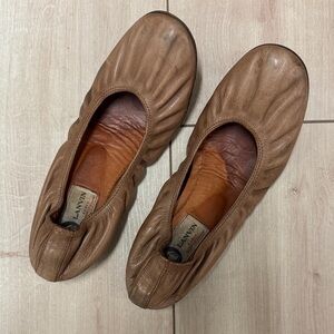 Lanvin Tan Leather Ballet Flats - 7.5